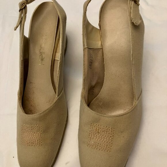 Vintage Slingback Beige Espadrilles - Picture 3 of 7